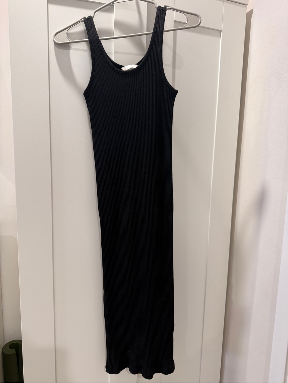 H&M Black Ribbed Tank Maxi Dress